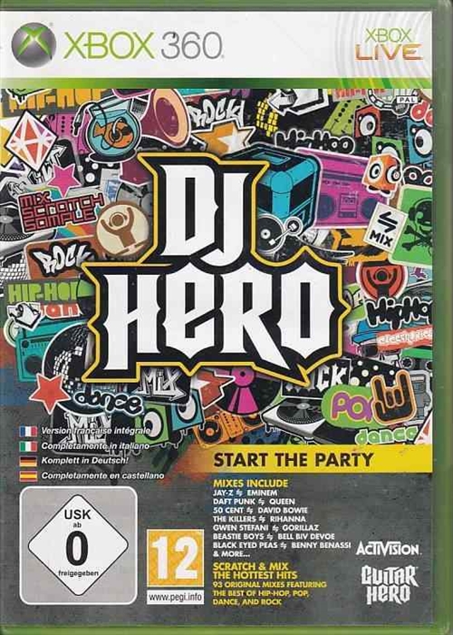 DJ Hero - XBOX Live - XBOX 360 (B Grade) (Genbrug)